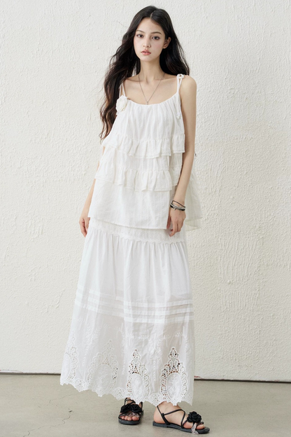 Ghostly Ruffled Halter Top