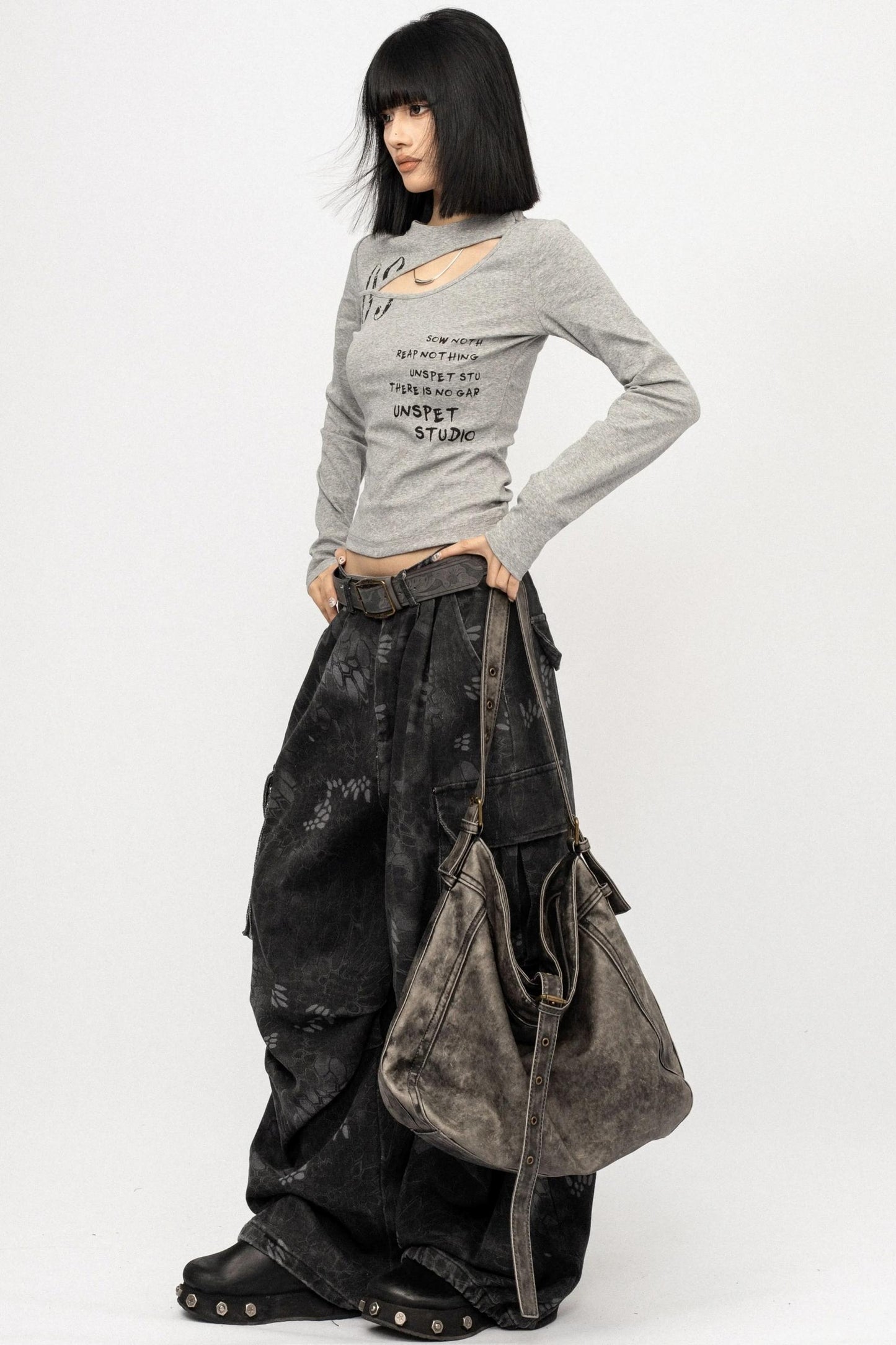 Black Hollow Long Sleeve T-Shirt