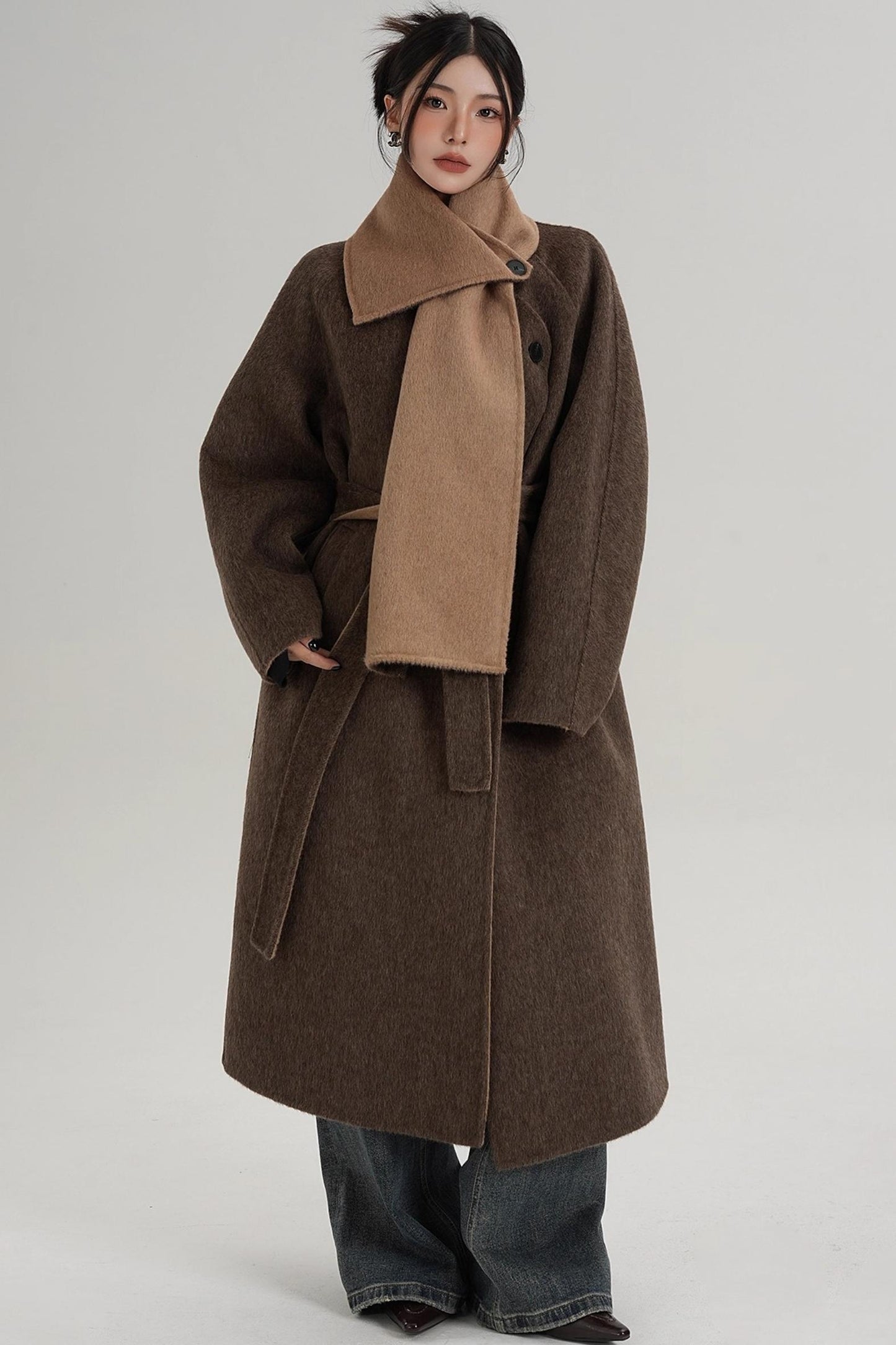 Reversible Long Wool Coat