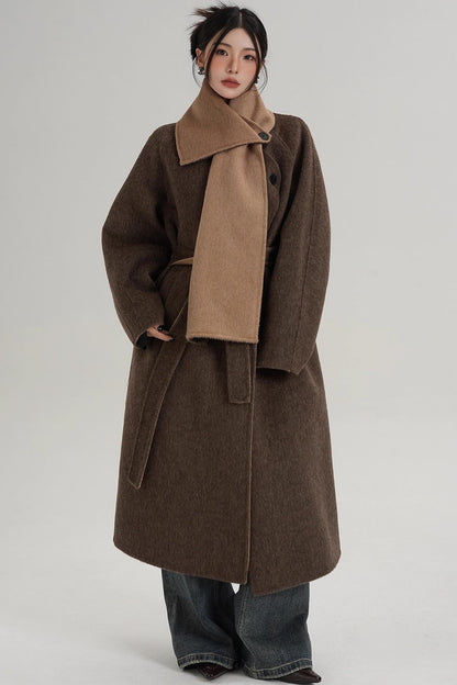Reversible Long Wool Coat