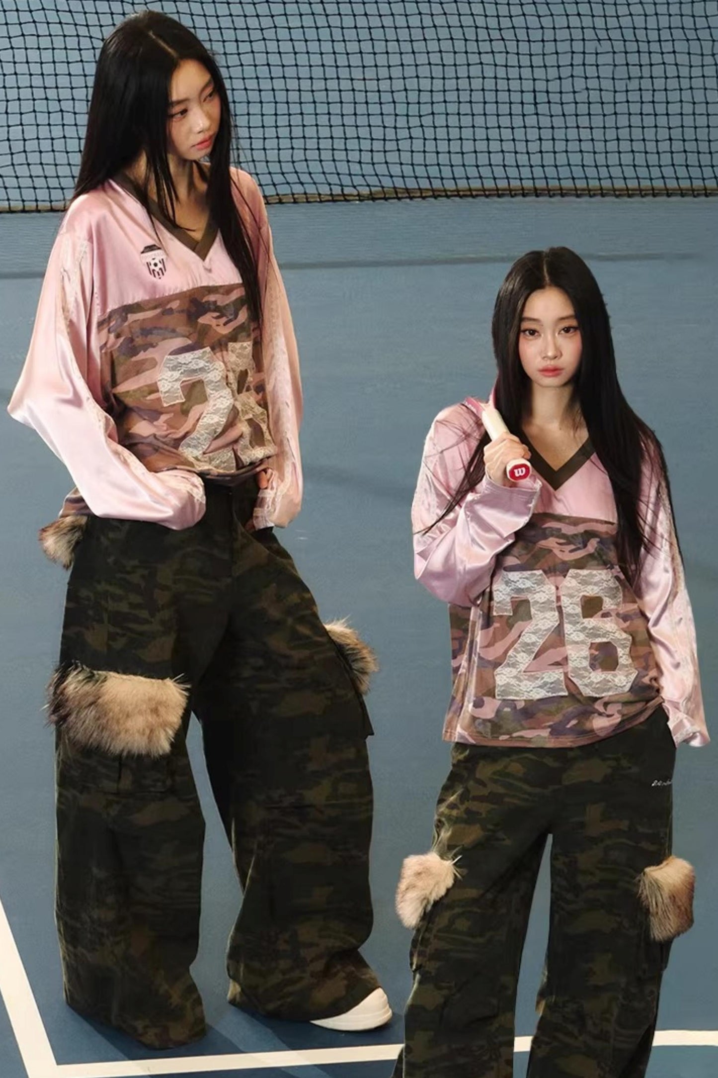 Retro-Cargohose mit Tarnmuster