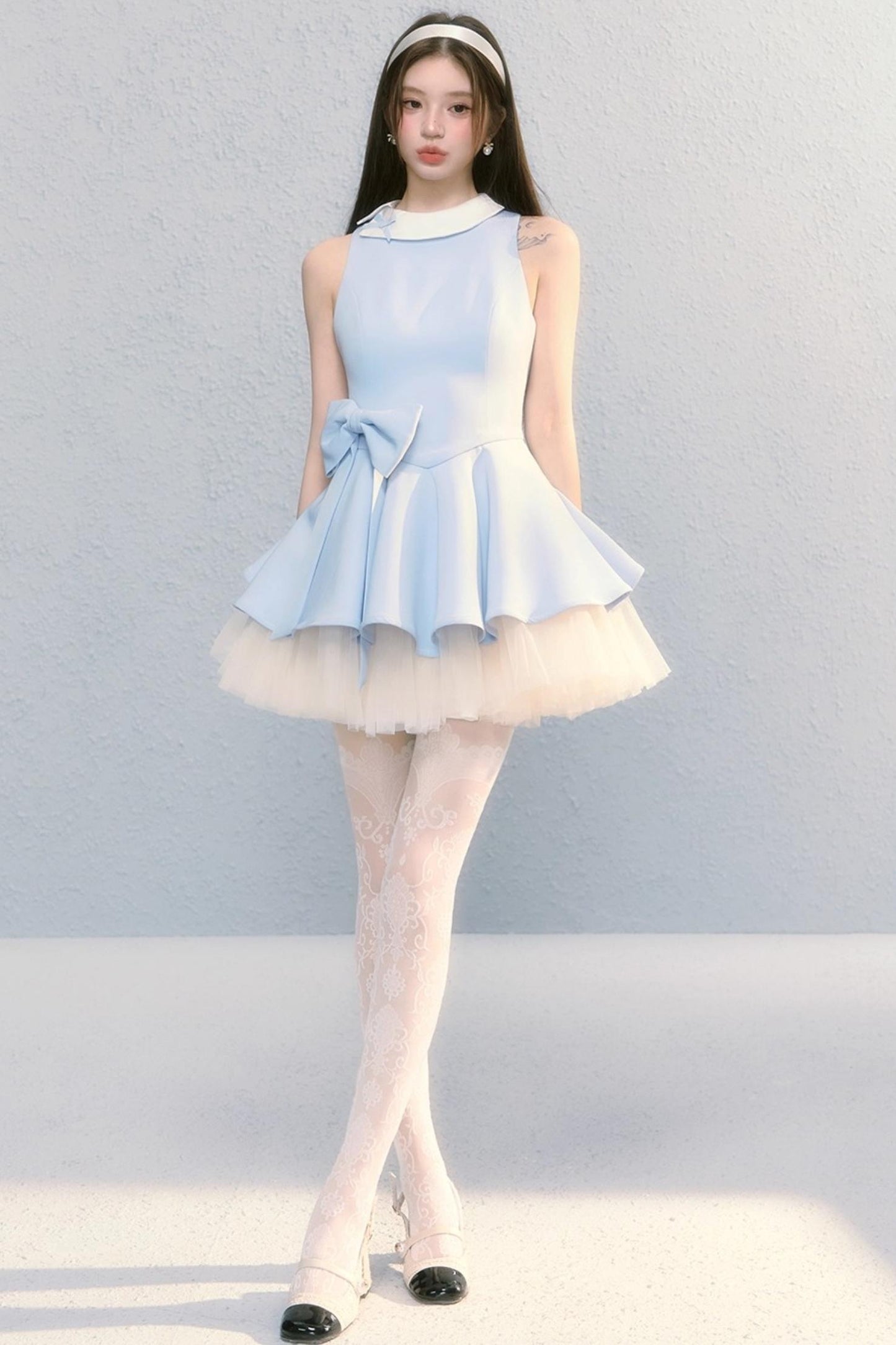 Fugitive Princess Mesh Panel Ballet Dress