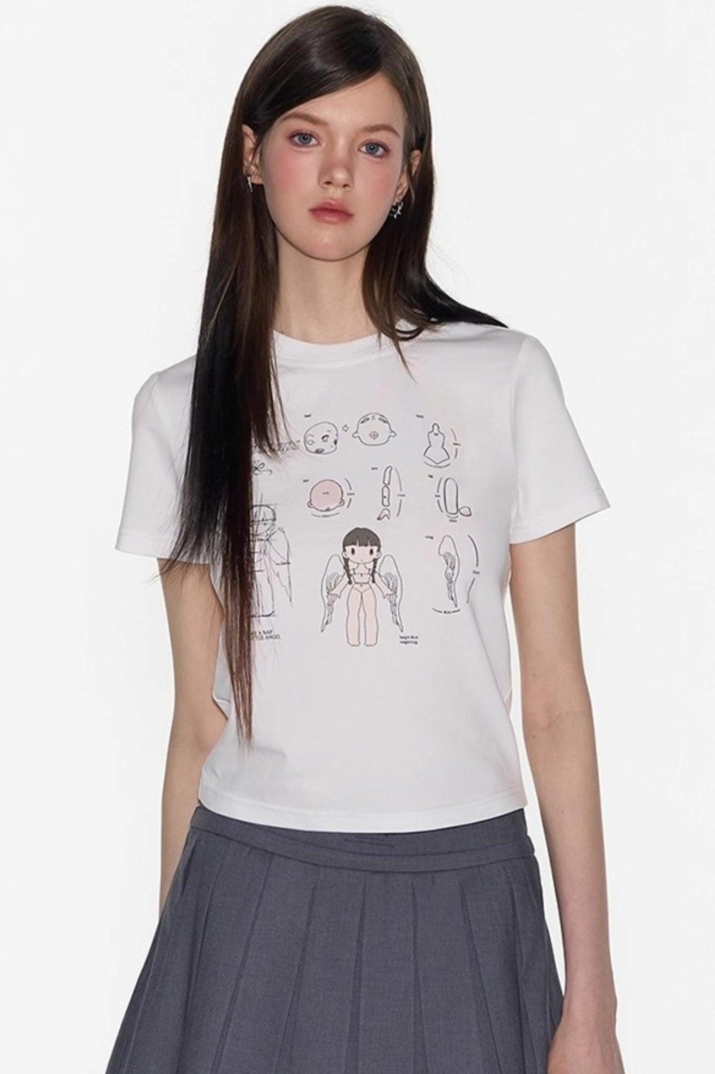 Spring American Shoulder Crop Top