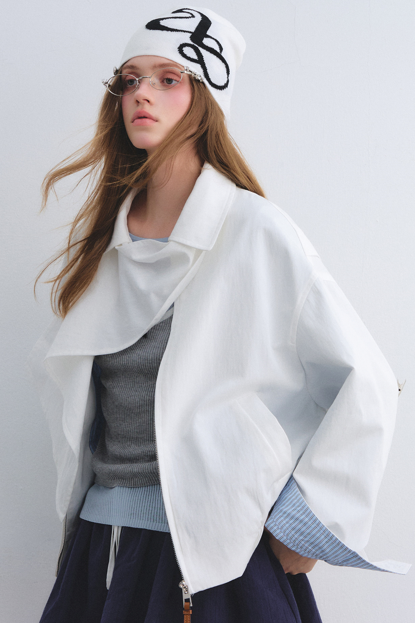 Detachable Shawl Collar Flight Jacket