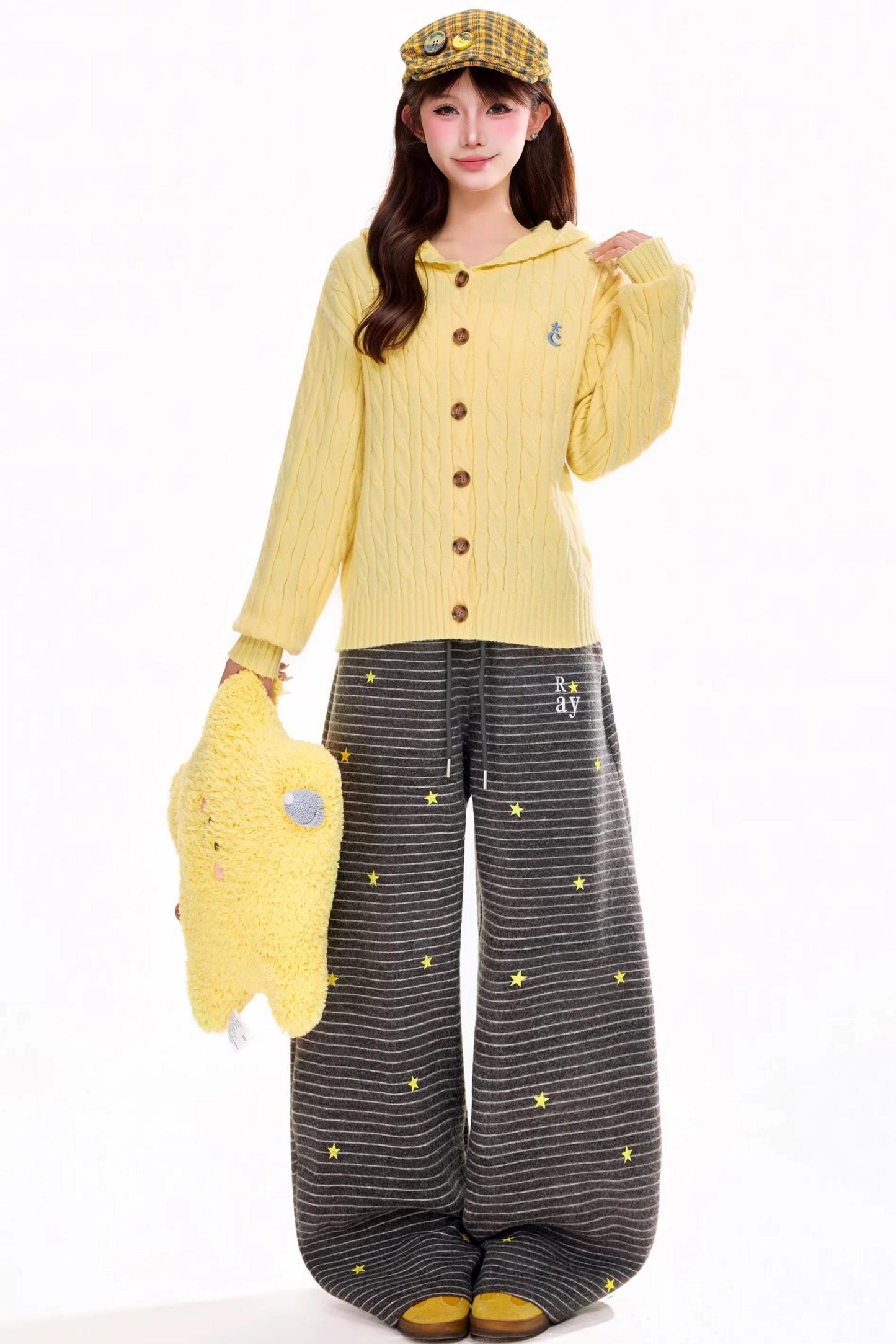 Retro Star Stripe Fleece Pants