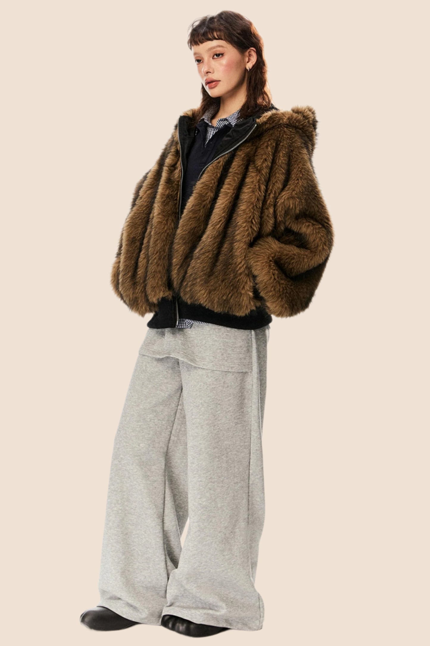 Fake Two-Piece Loose Sweatpants