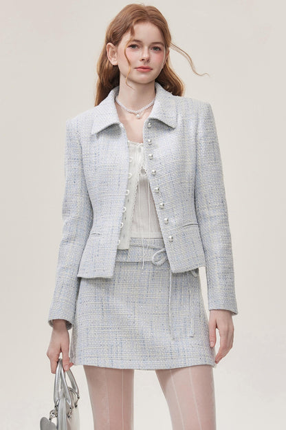 Chic Two-Piece Short Jacket Skirt Set-Up