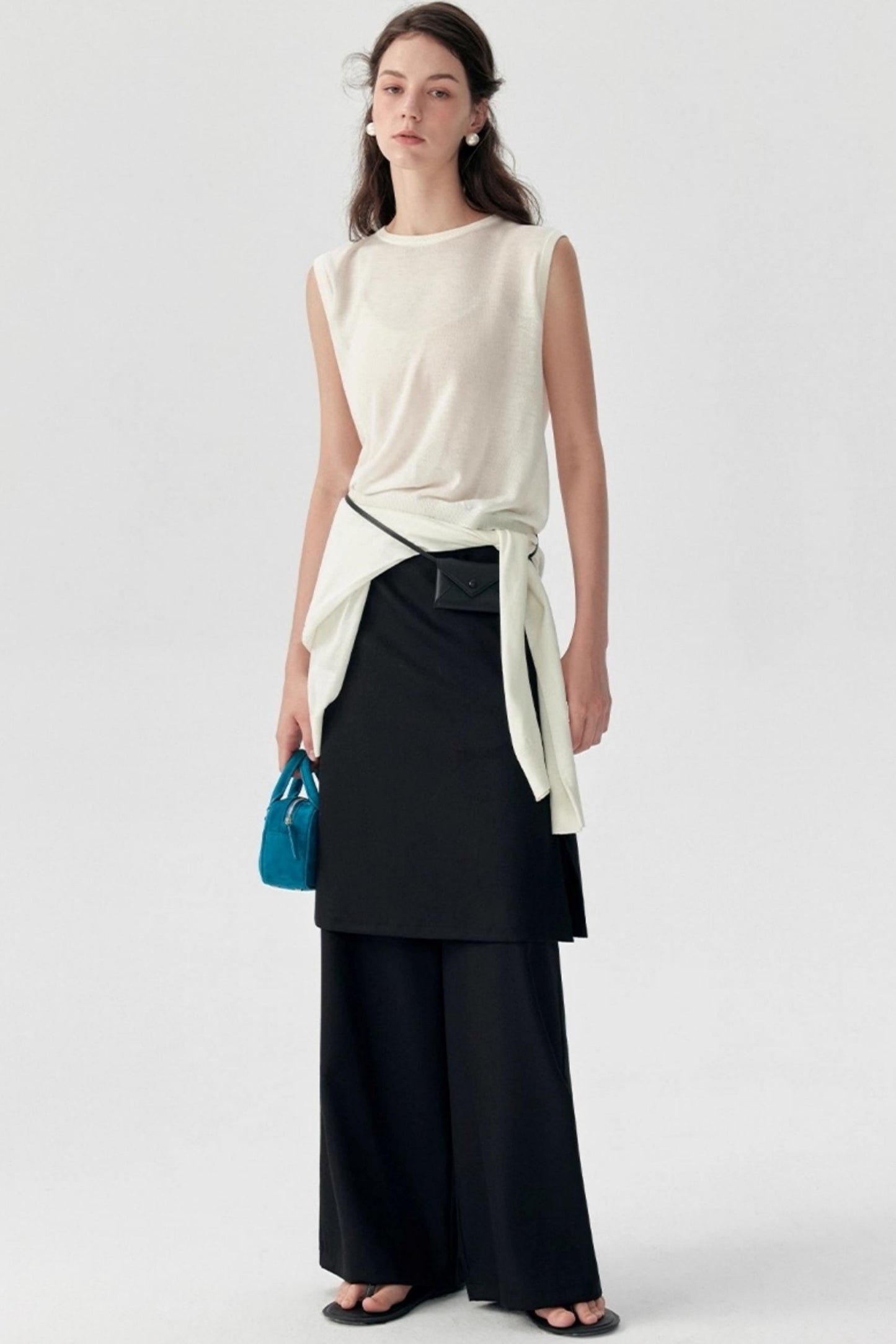 Linen Knitted Cardigan Set