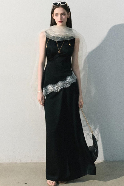 Acetate Lace Off-Shoulder Set-Up