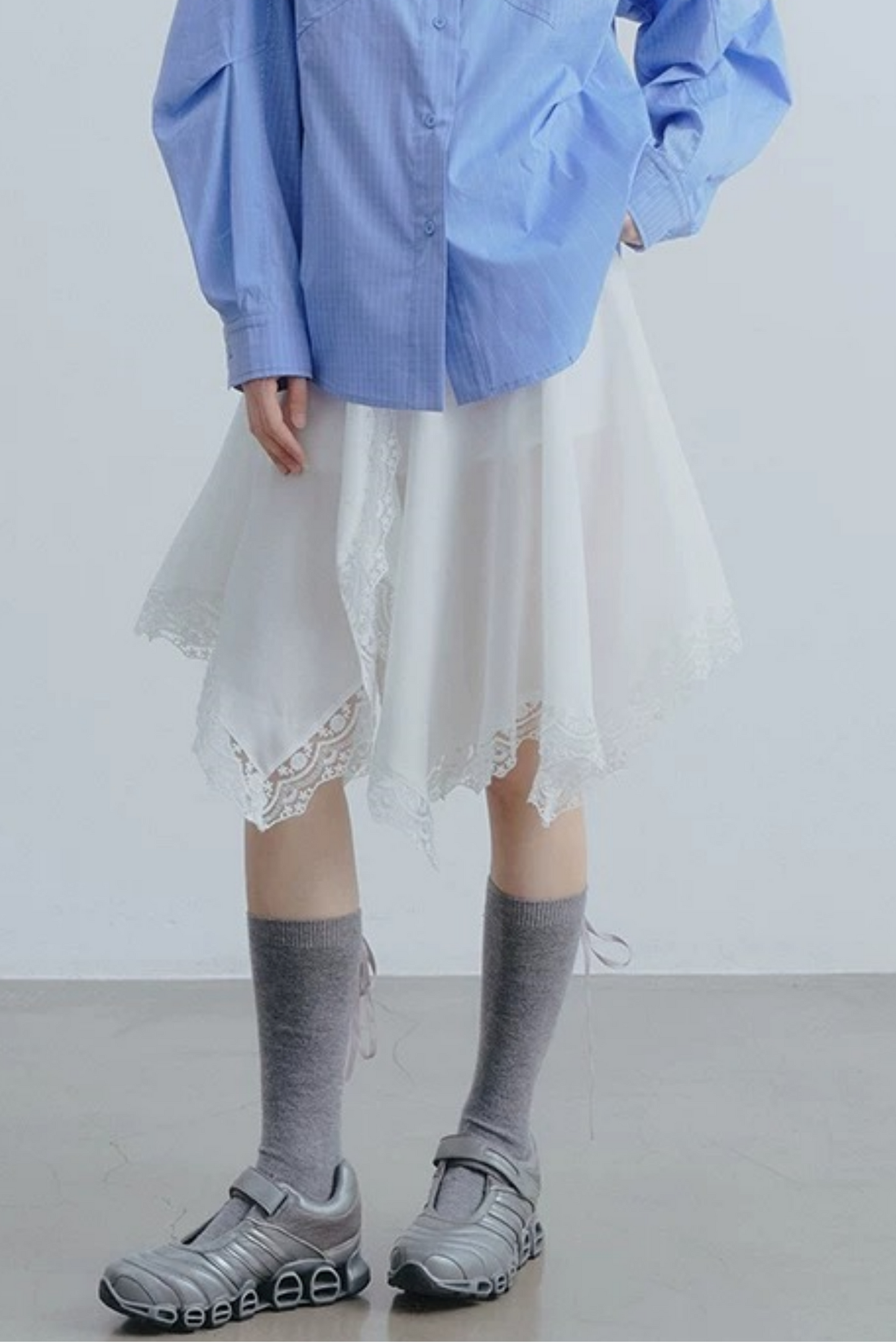 Irregular Lace High Waist Skirt