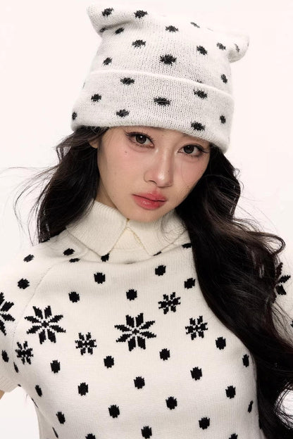 Rabbit Fur Cat Ear Hat