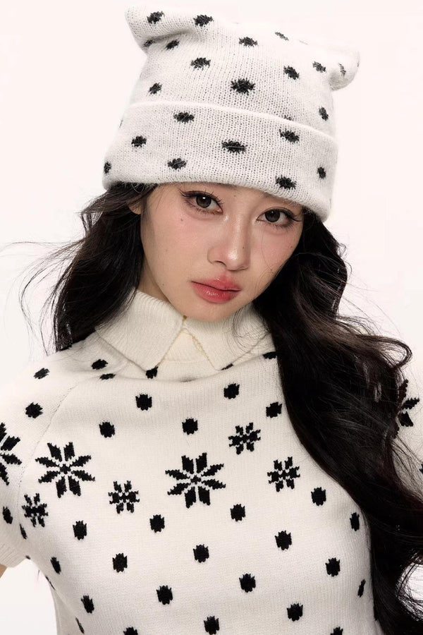 Rabbit Fur Cat Ear Hat