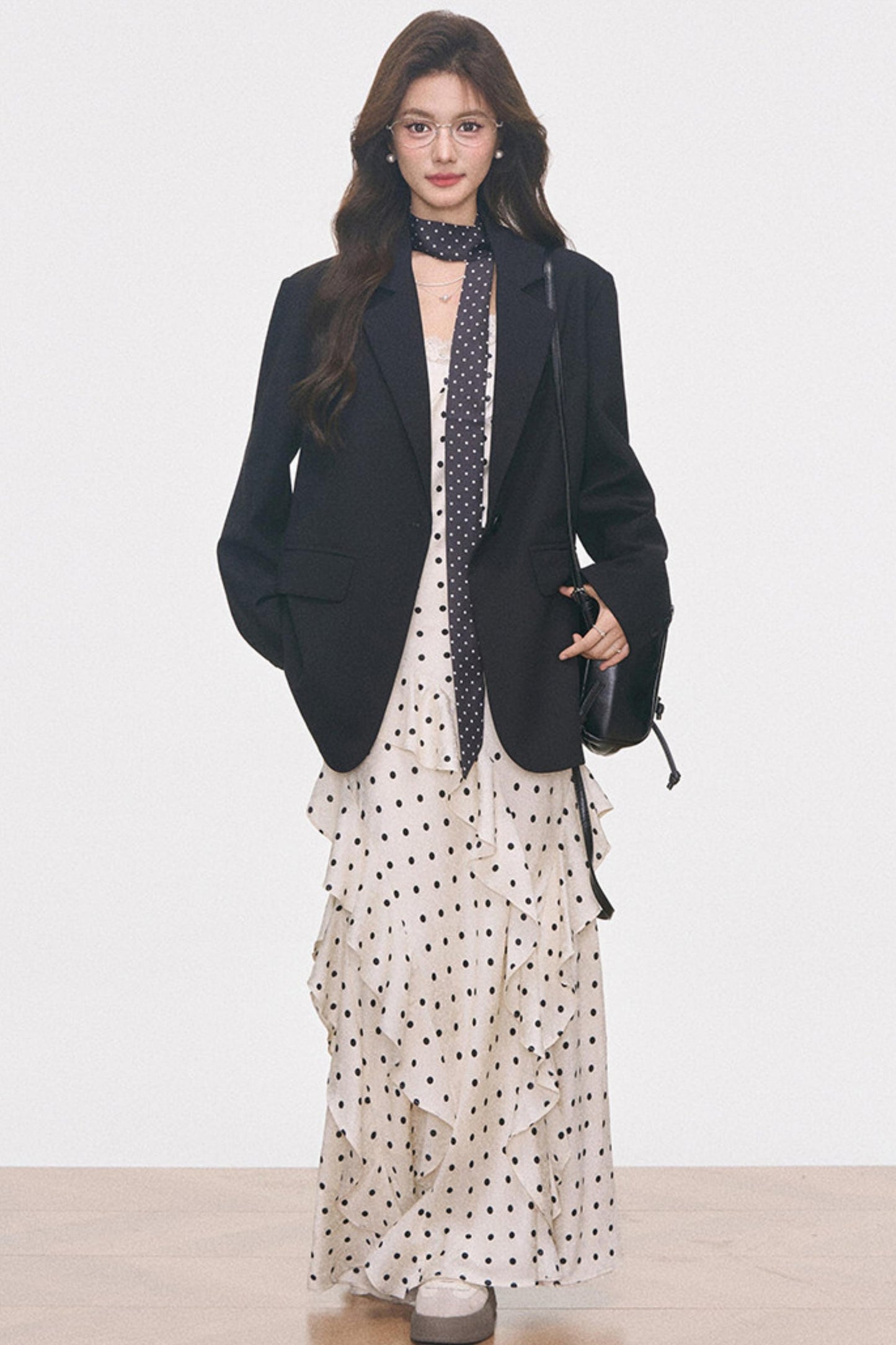 Polka Dot Commuter Dress Set-Up