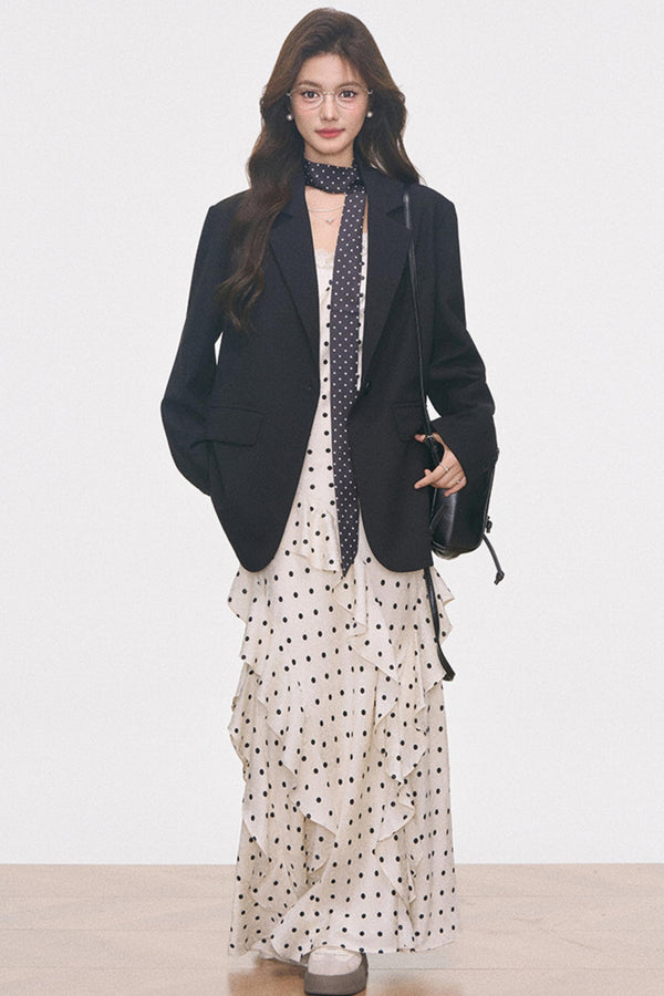 Polka Dot Commuter Dress Set-Up