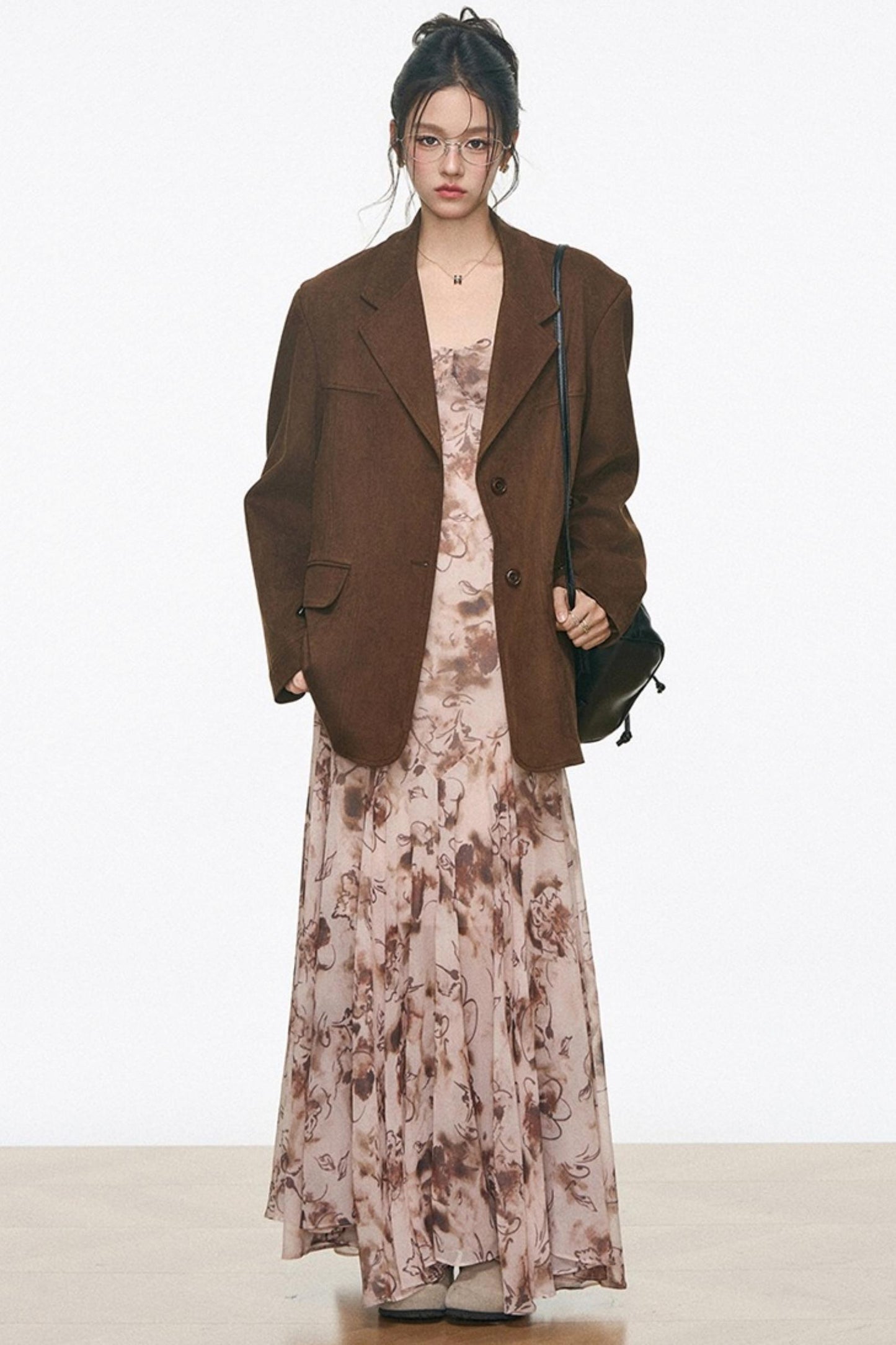 Casual Woolen Blazer Dress Set-Up