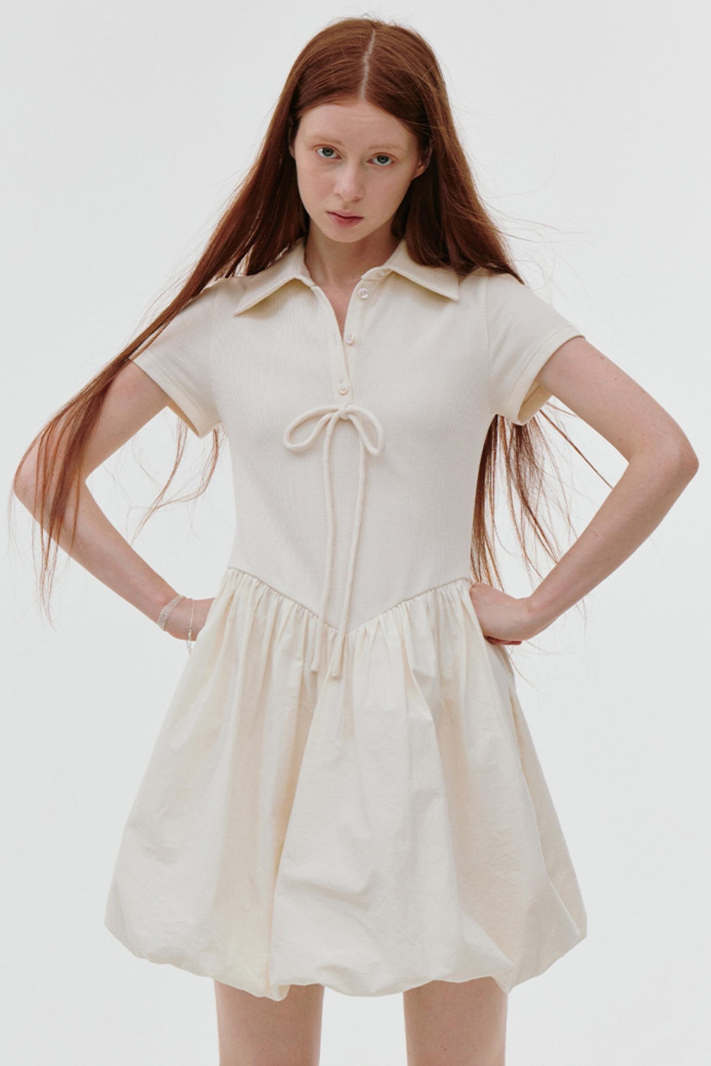 Premium Waffle Polo Dress