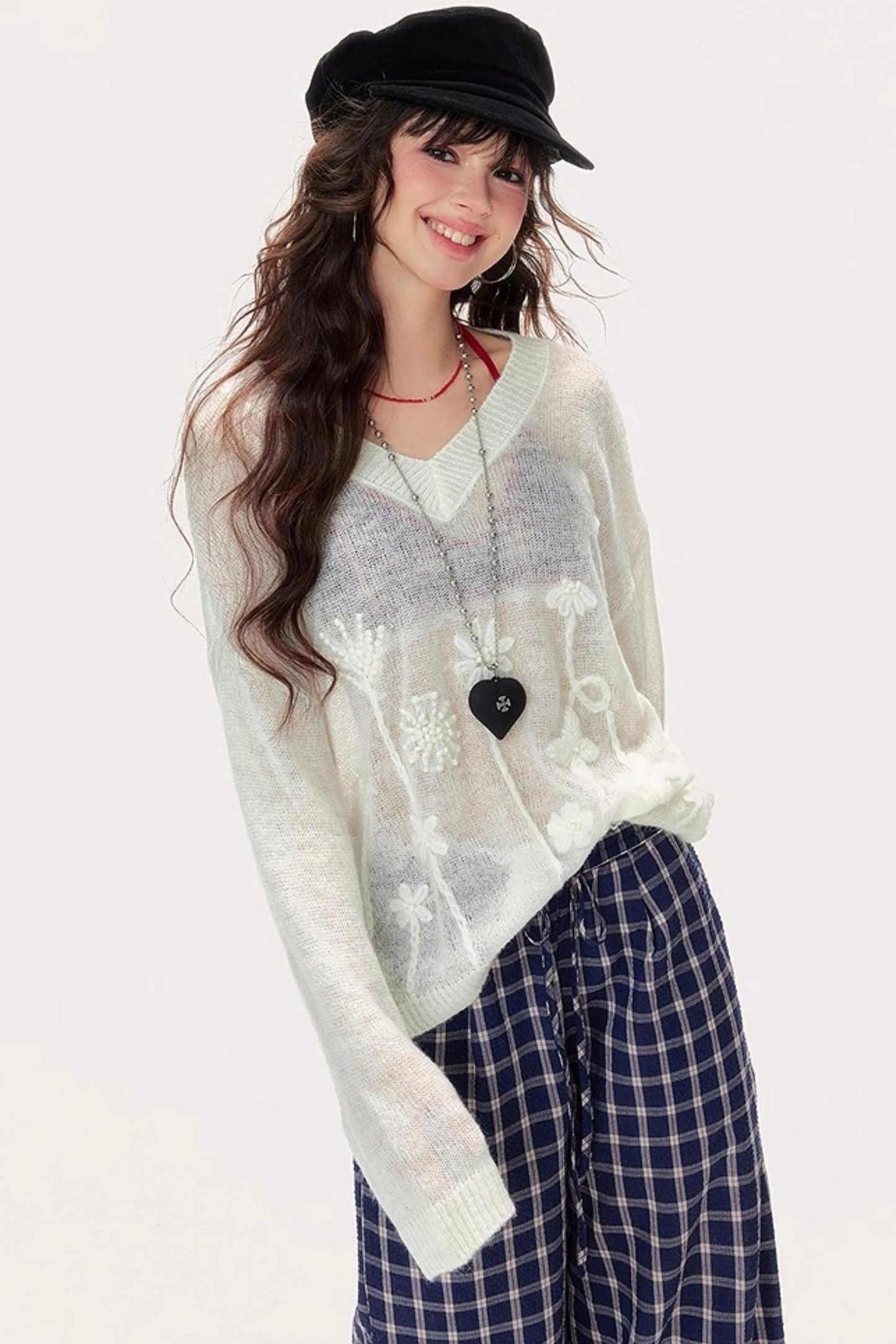 Cut-Out Knitted Sweater