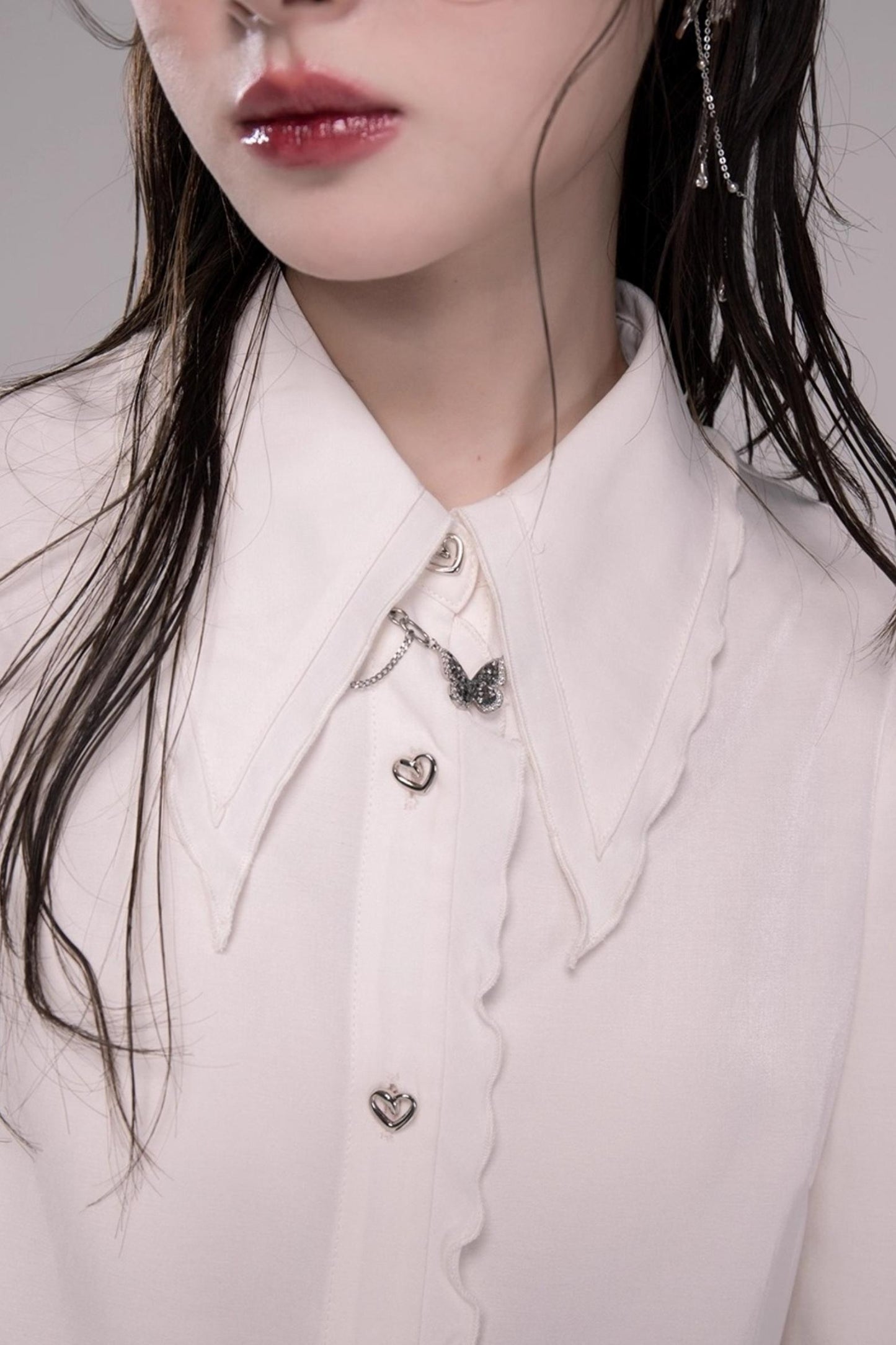 Sweet Lace Collar Lapel Shirt