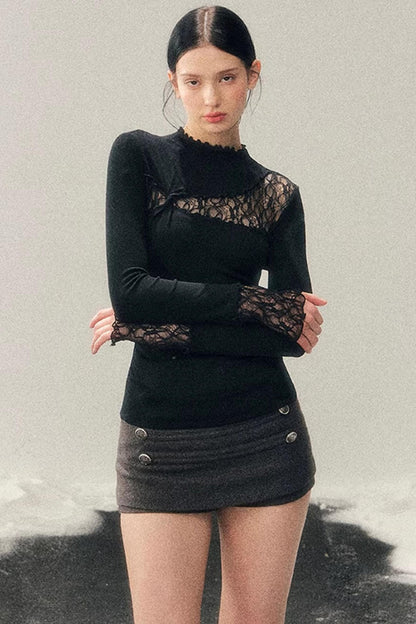 Lace Hollow-Out Slimming Top