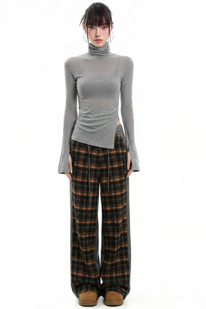 Black Rhinestone High Neck Top