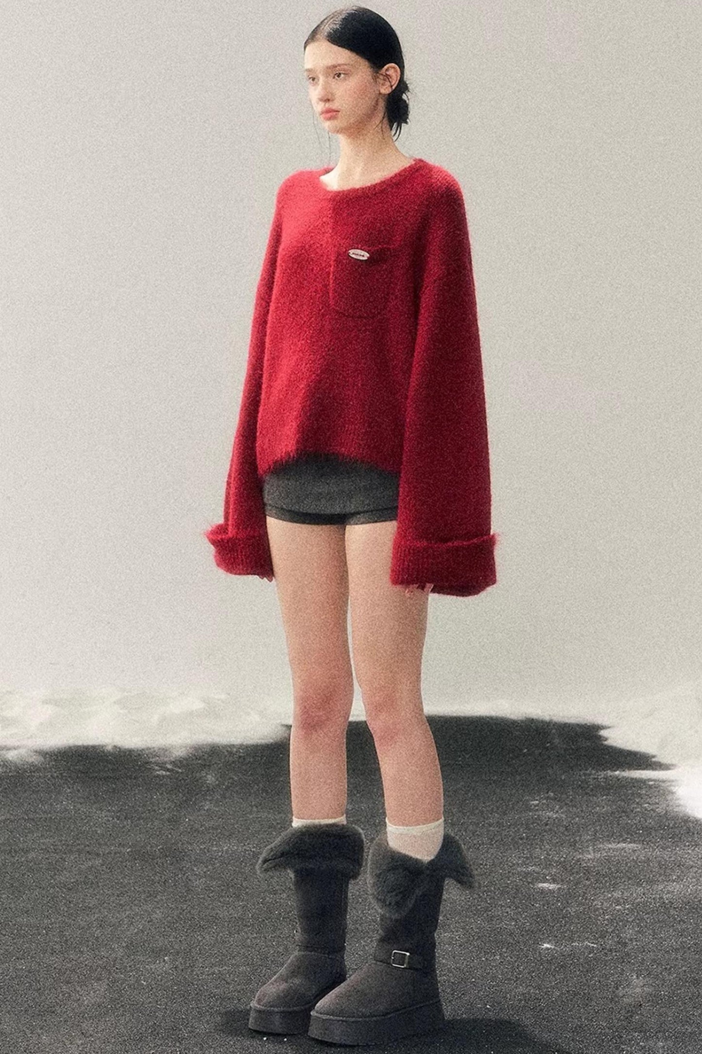 Winter Mohair Red Sweater