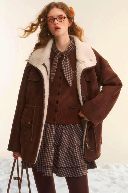 Reversible Lamb Wool Biker Jacket