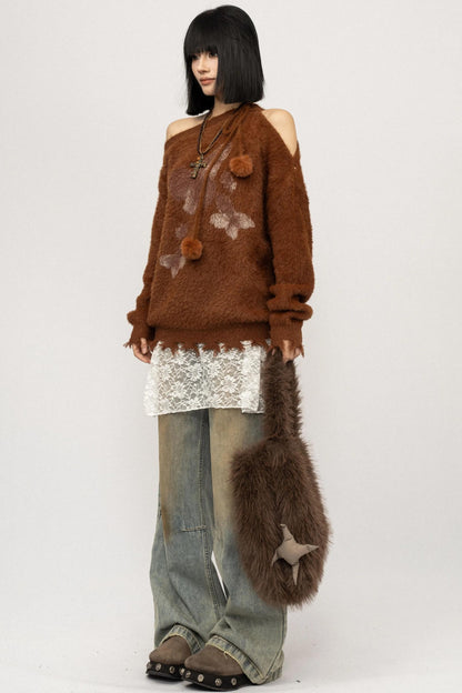 Loose Fit Butterfly Sweater