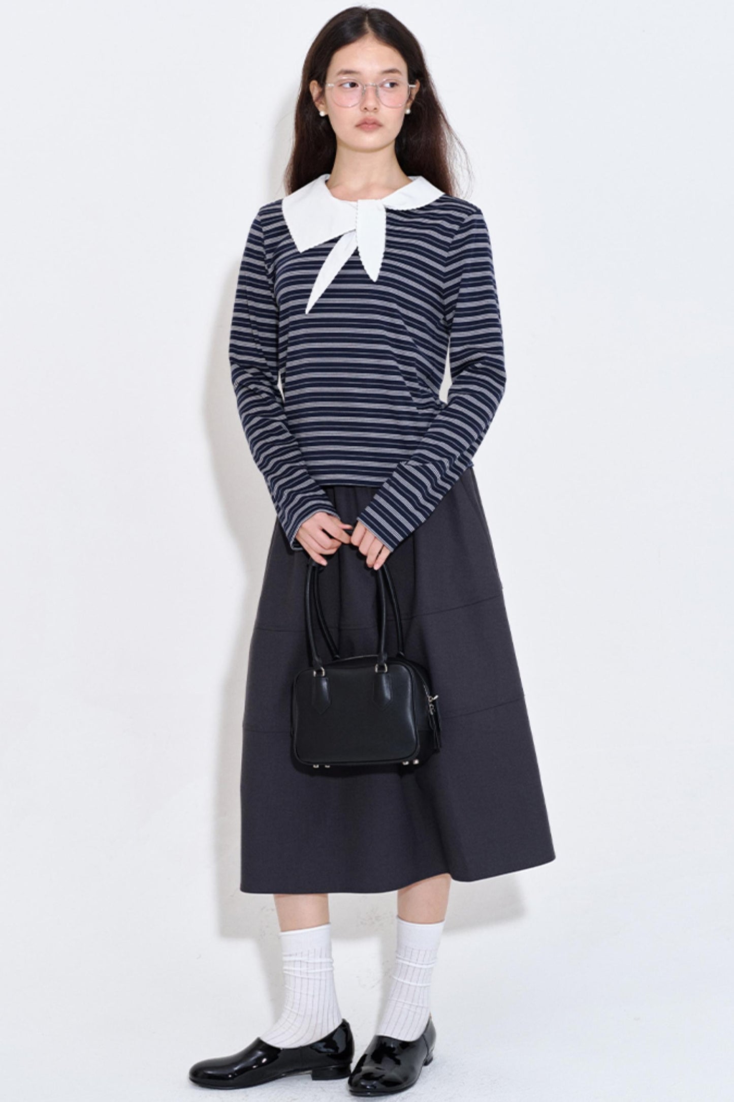 Playful Rabbit Ear Collar T-Shirt