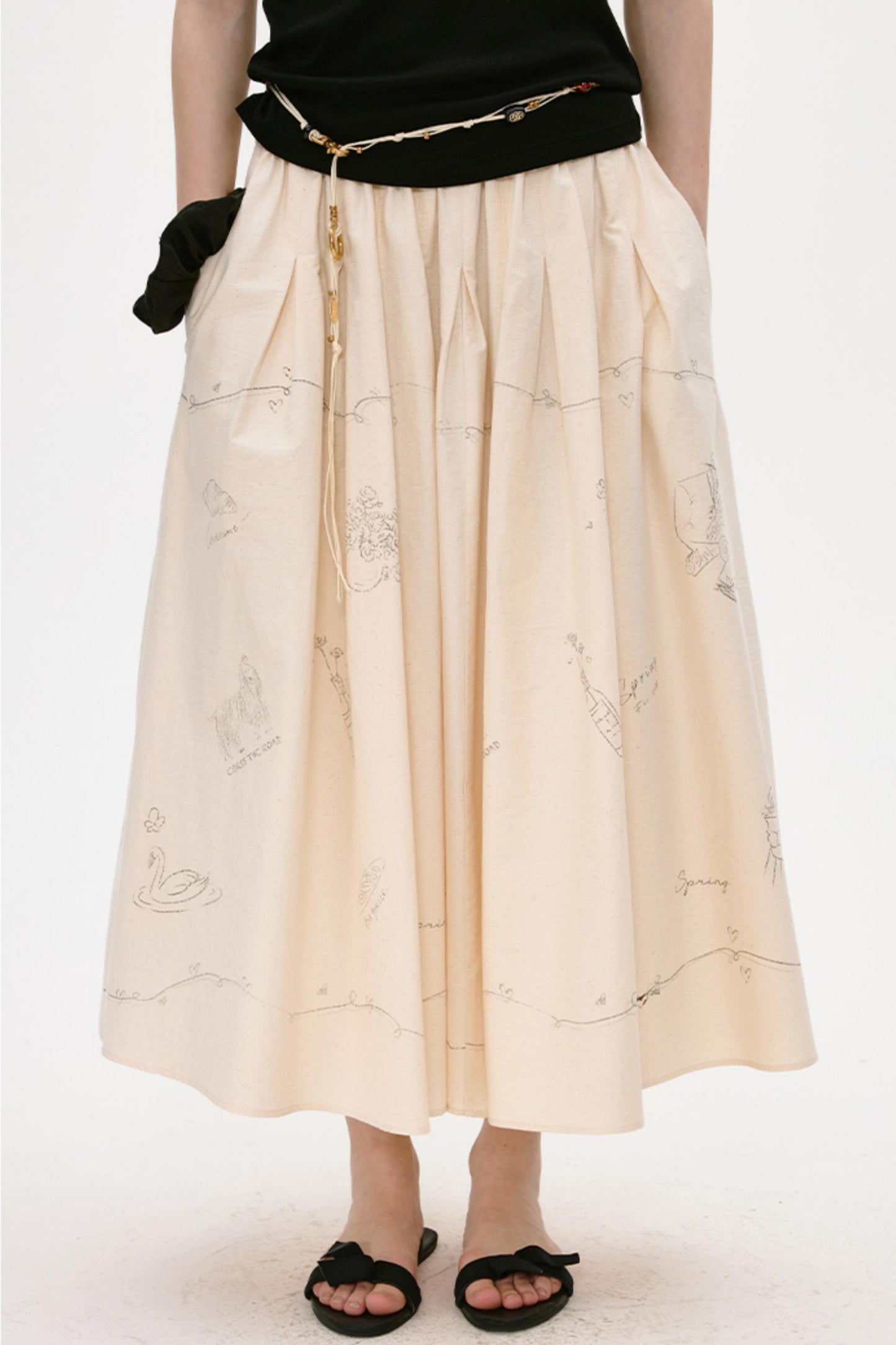 Summer Pleated Skirt