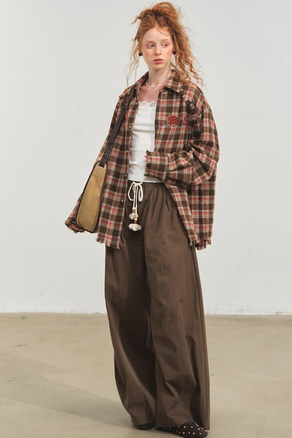 Plaid Collar Sweater Set-Up