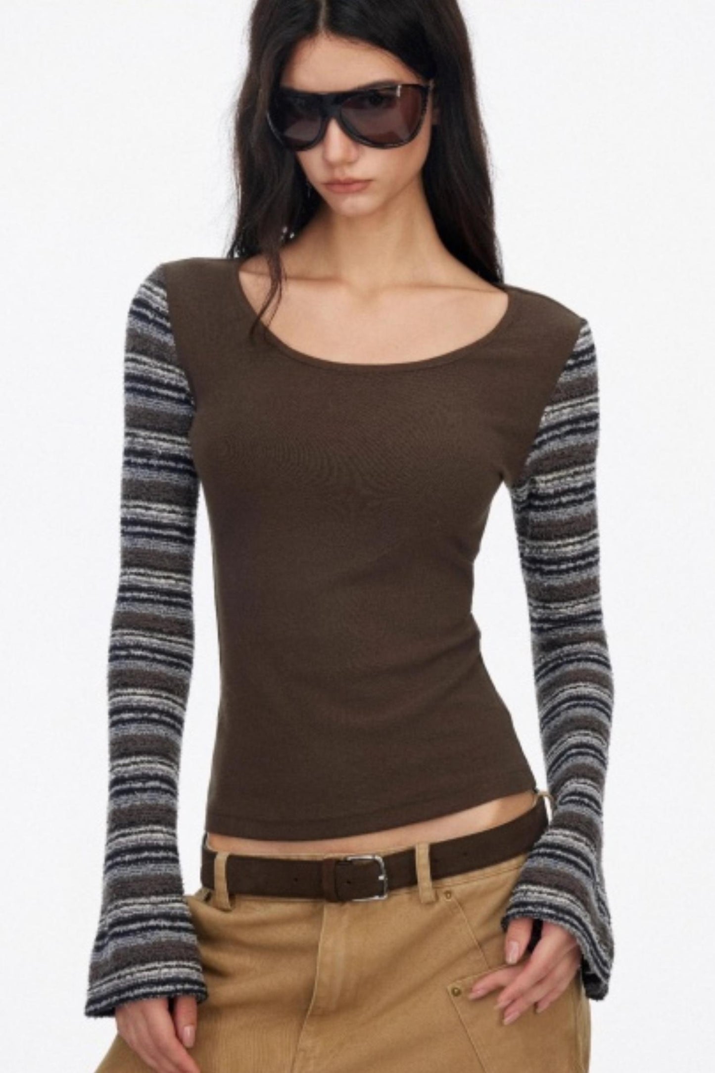 Stripe Slim Long Sleeve T-Shirt