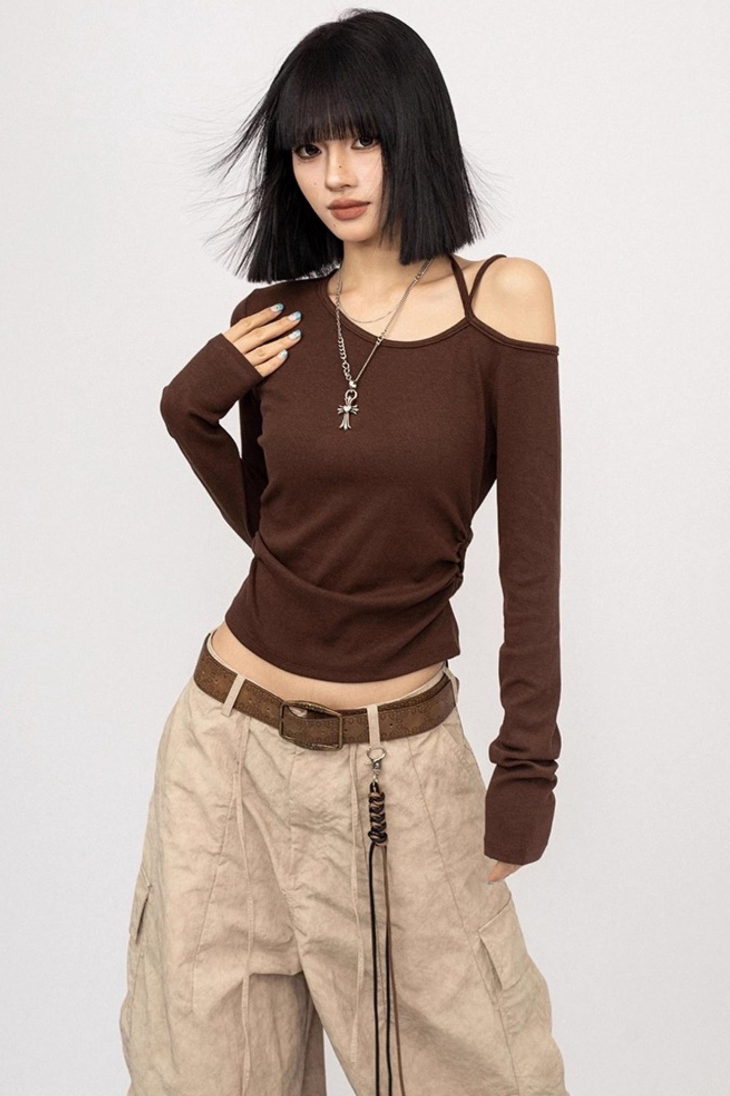 Autumn Spice Black Long Sleeve T-Shirt