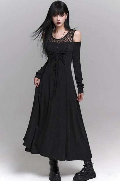 Black Long Sleeve Maxi Dress