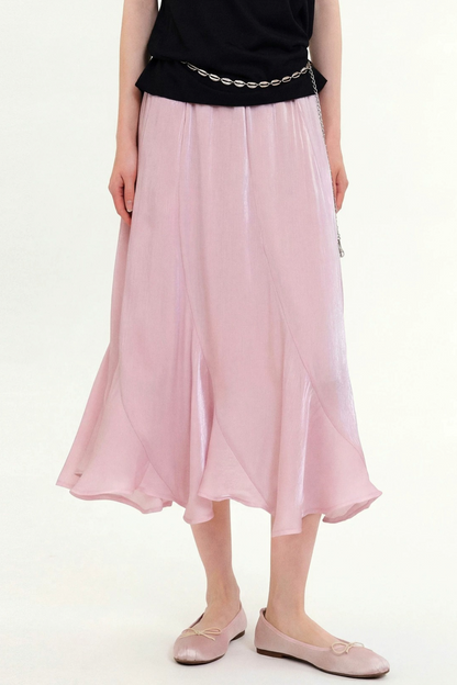 Romantic Fishtail Draped Skirt