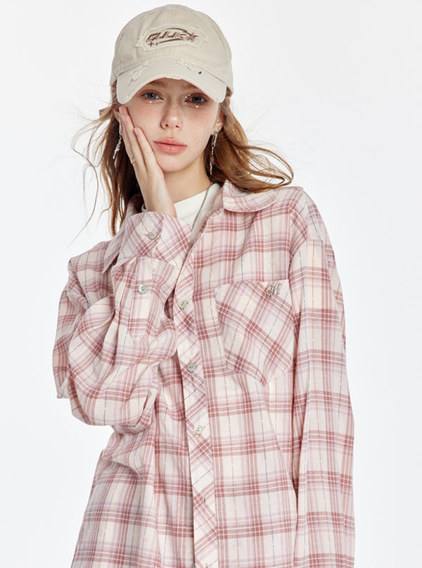 Plaid Shirt With Shorts Pants Set-Up