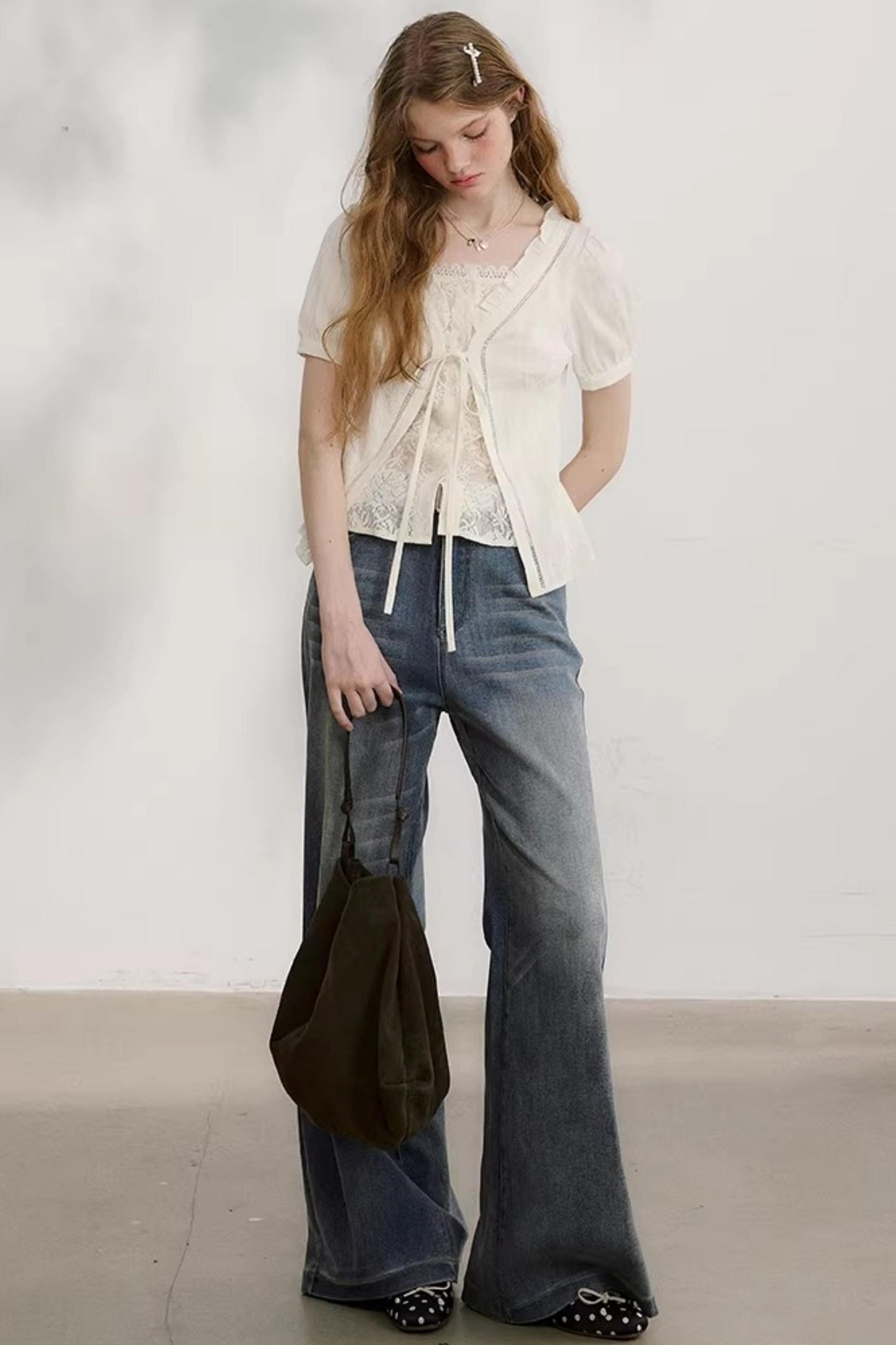 Little Cat Paw Denim Pants