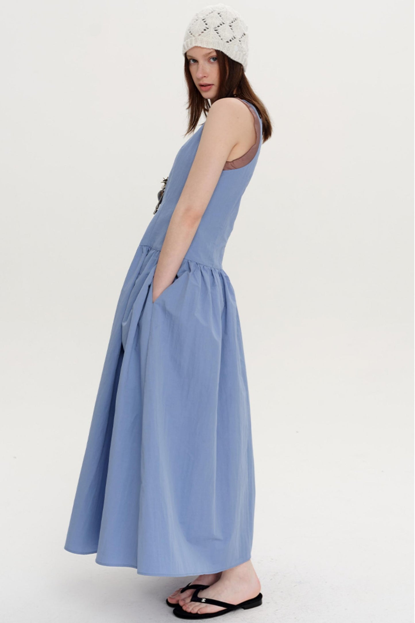 Roman Colorblock Yarn Dress