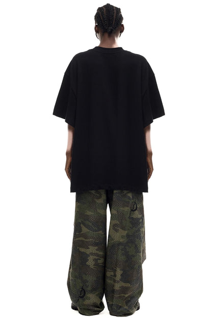 Cat Skeleton Print T-Shirt