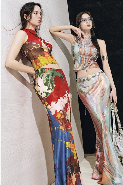 Original Moon Sea Vest Skirt Set