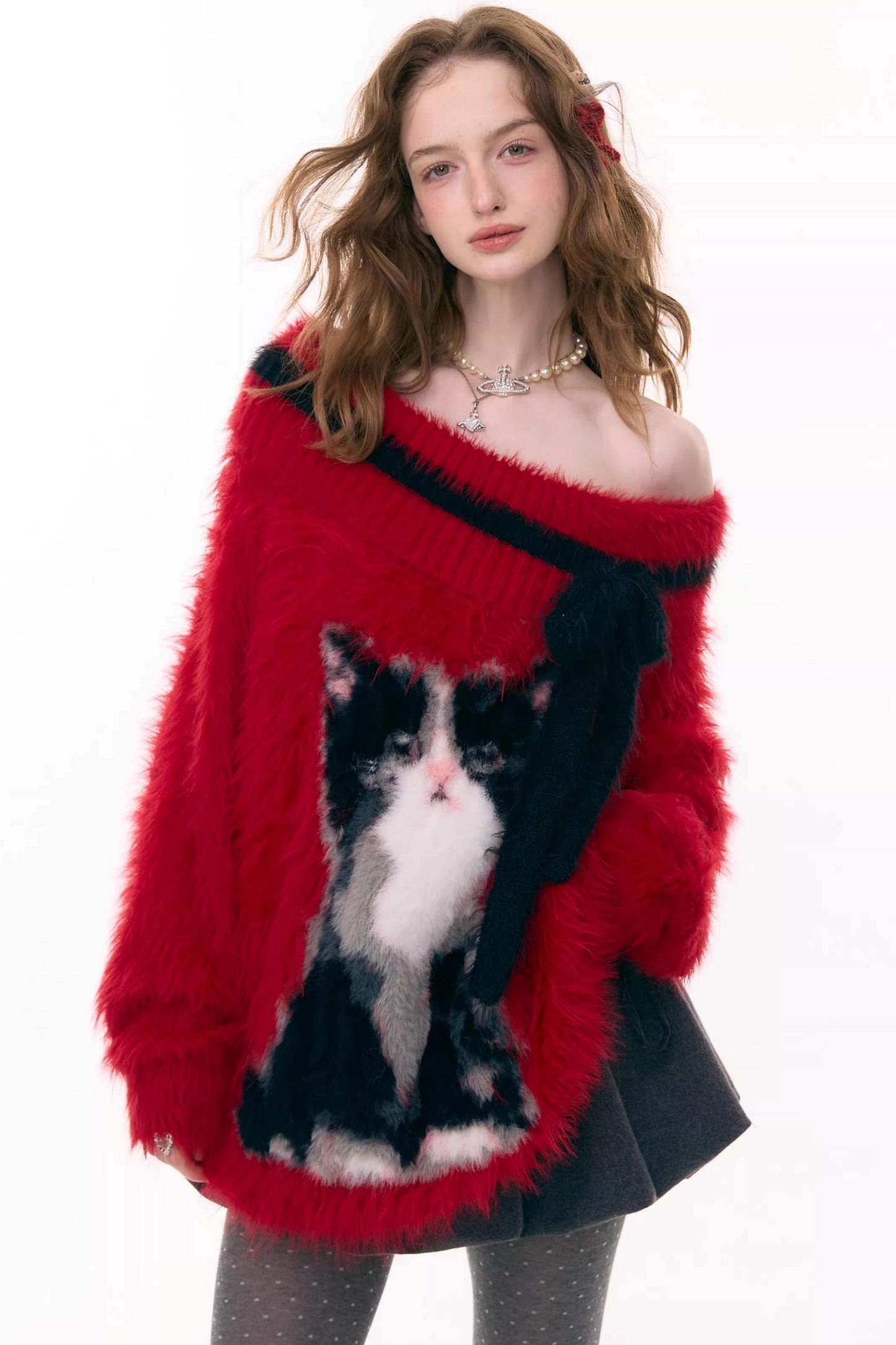 Arrogance Cat Pattern Sweater