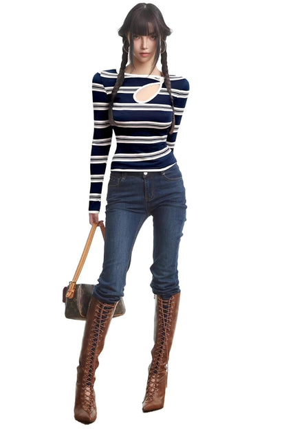 American Retro Striped Top