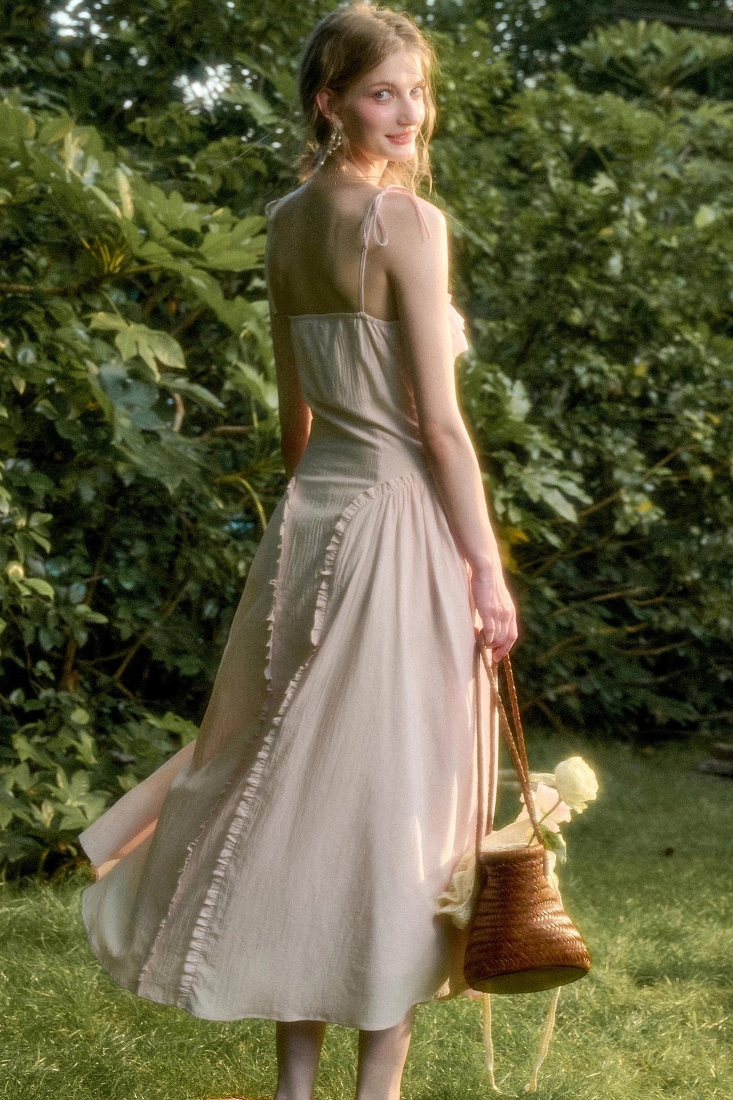 Rose Sea Halterneck Long Skirt