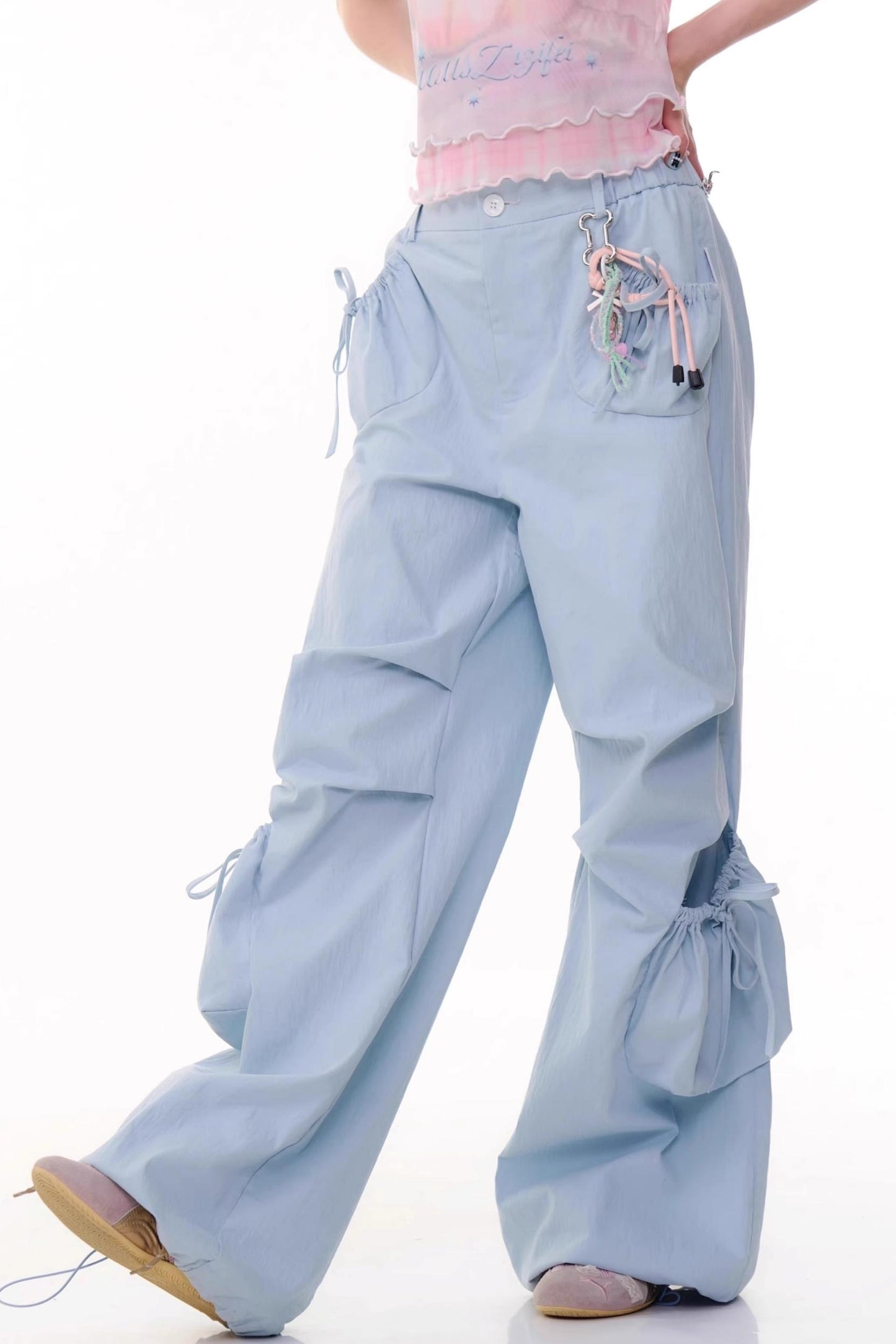 High-Waisted Wide-Leg Trousers