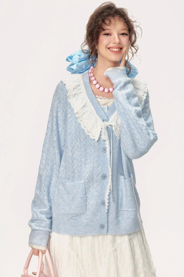 Deluxe V-Neck Knit Cardigan