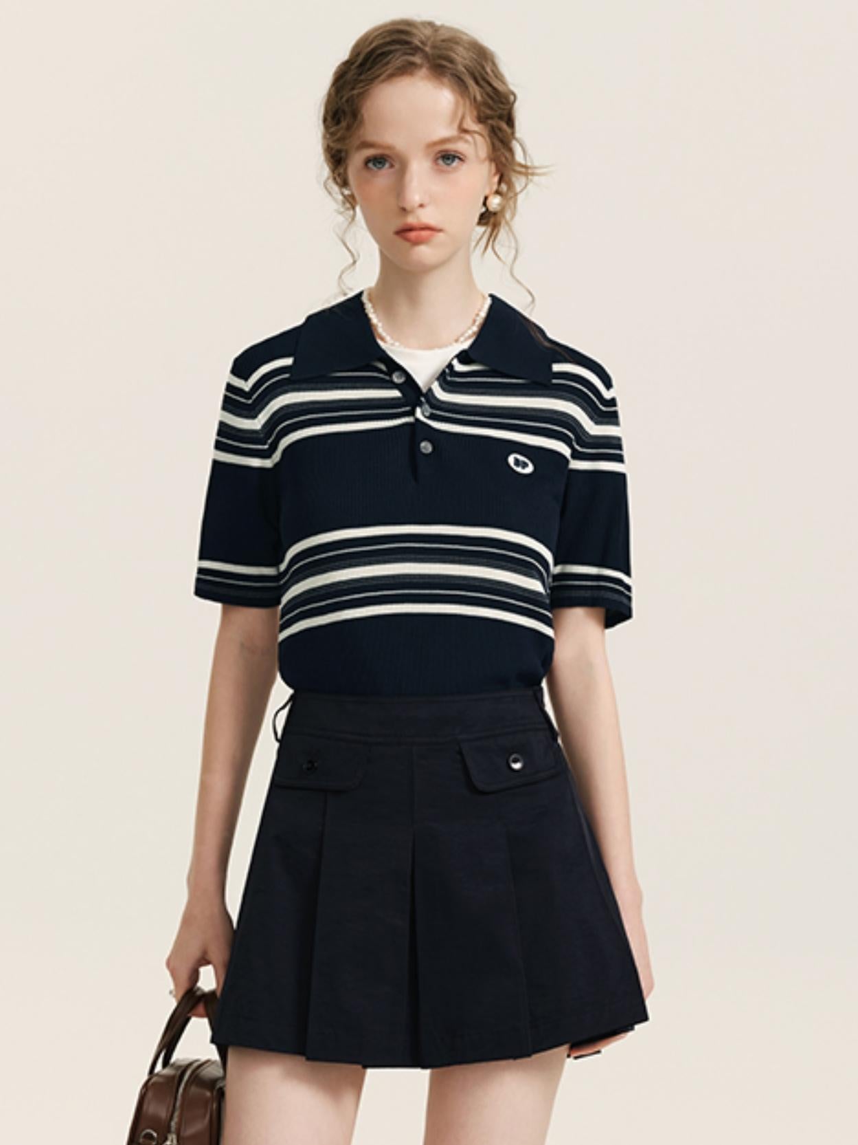 Slim Striped Polo T-Shirt