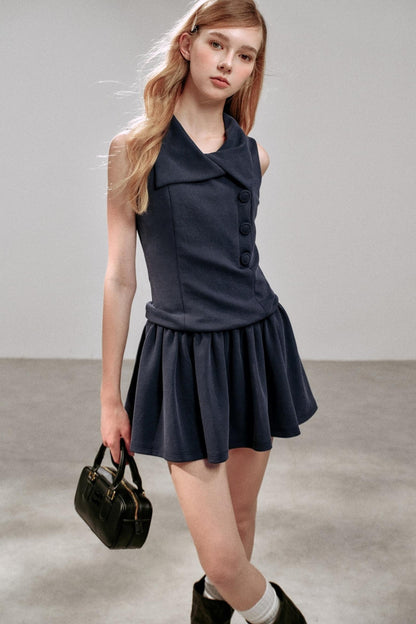 Autumn Navy A-Line Dress