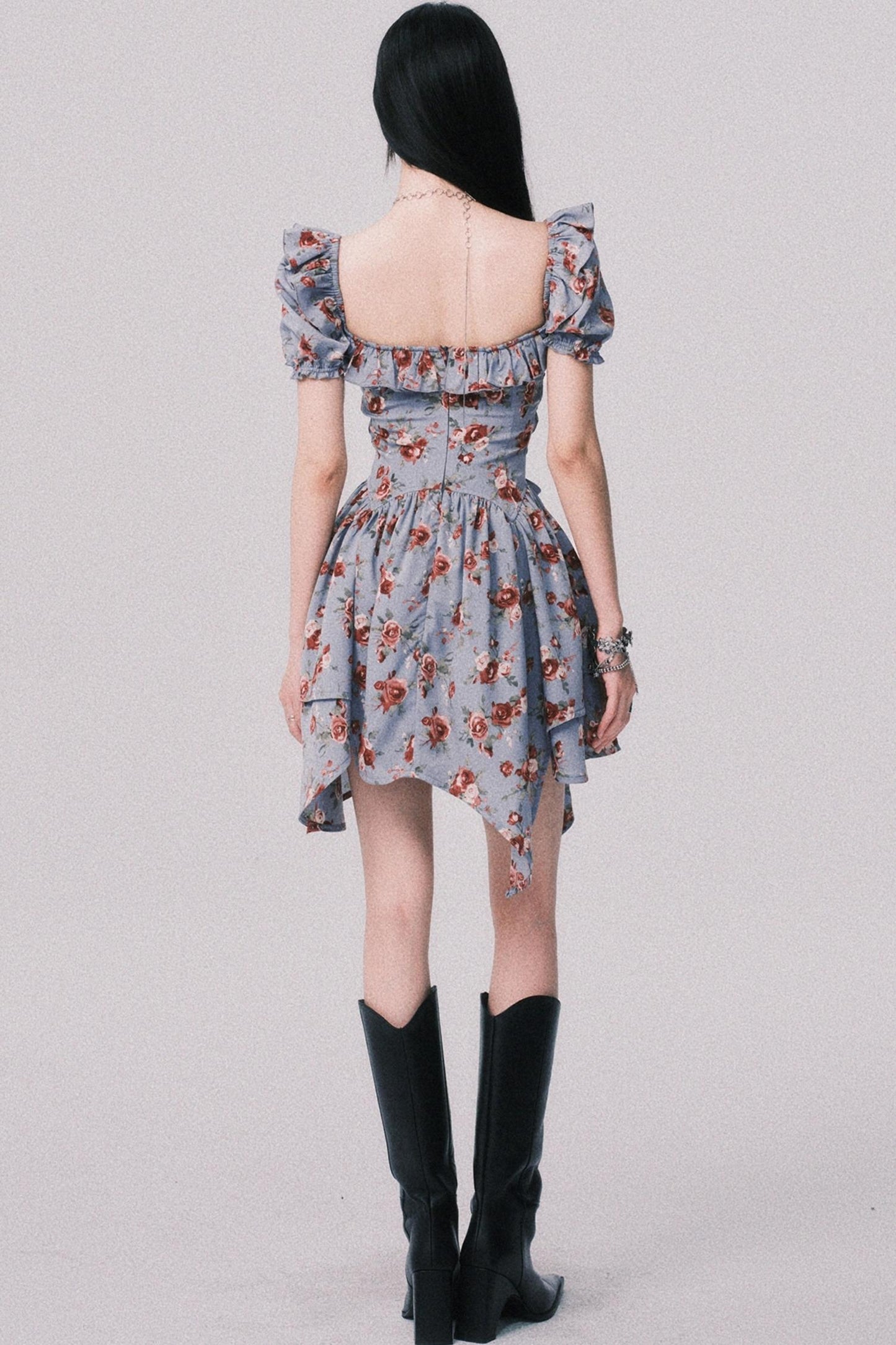 Deconstructed Square Collar Dress