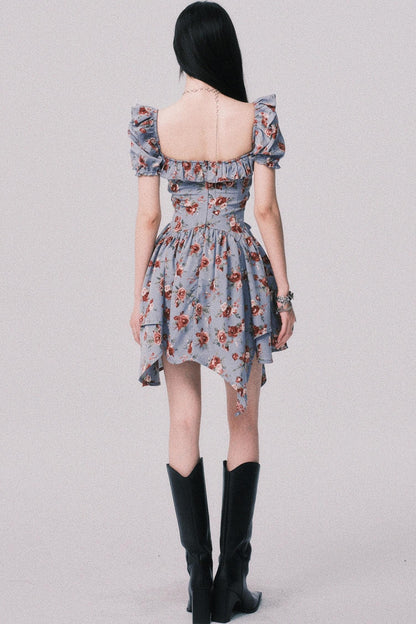 Deconstructed Square Collar Dress