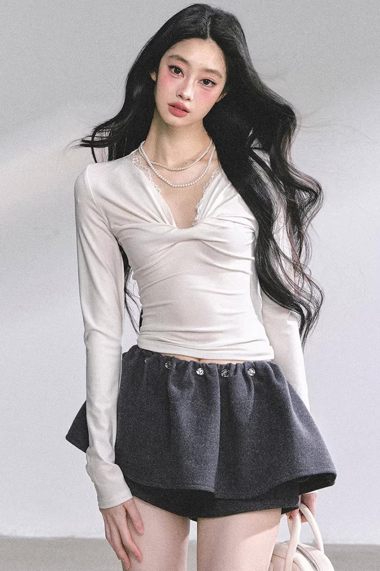 Ancient White Moonlight Lace Top