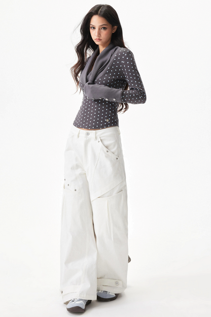 Star Rivet Deconstructed Pants